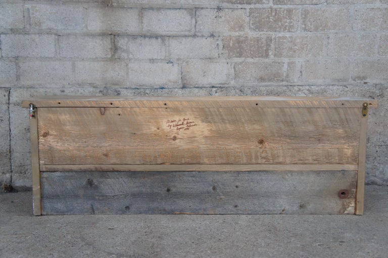 Reclaimed Pine Hanging Wall Cubby Hall Tree Shelf Railroad Spikes Aspen