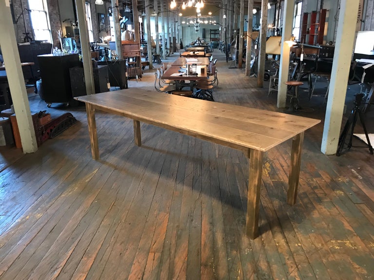 Reclaimed Pine Harvest Table For Sale at 1stDibs