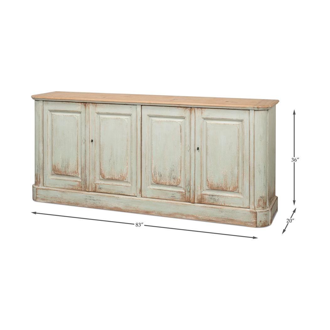 Reclaimed Pine Sage Buffet Sideboard For Sale 2