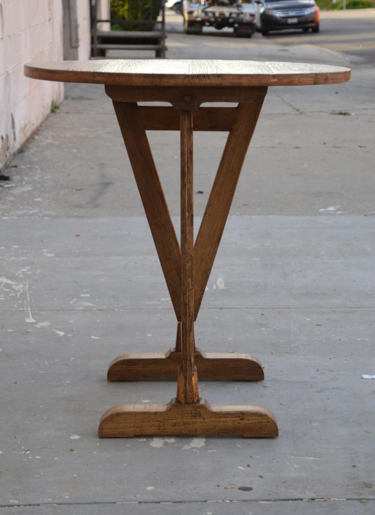 American Craftsman Clemmie Tilt-Top Table in Reclaimed Pine For Sale