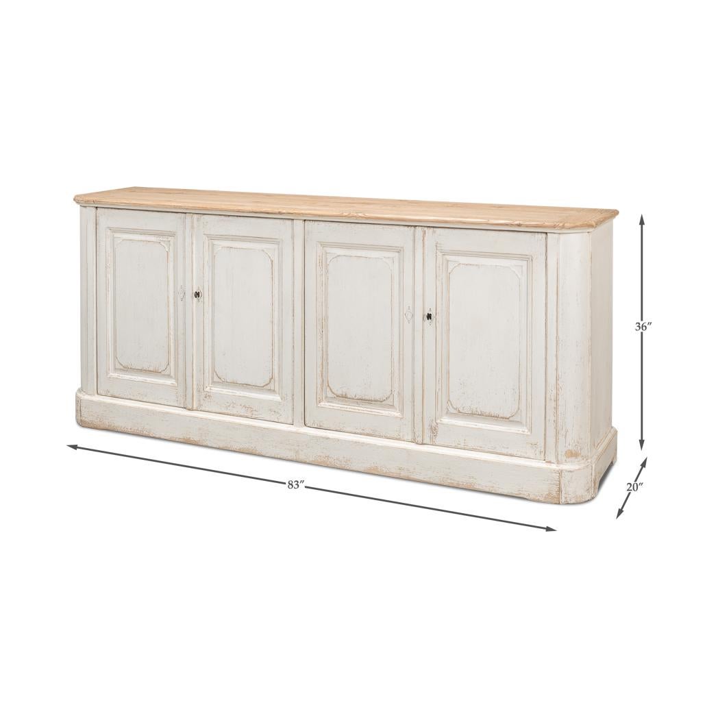 Reclaimed Pine White Buffet Sideboard For Sale 2
