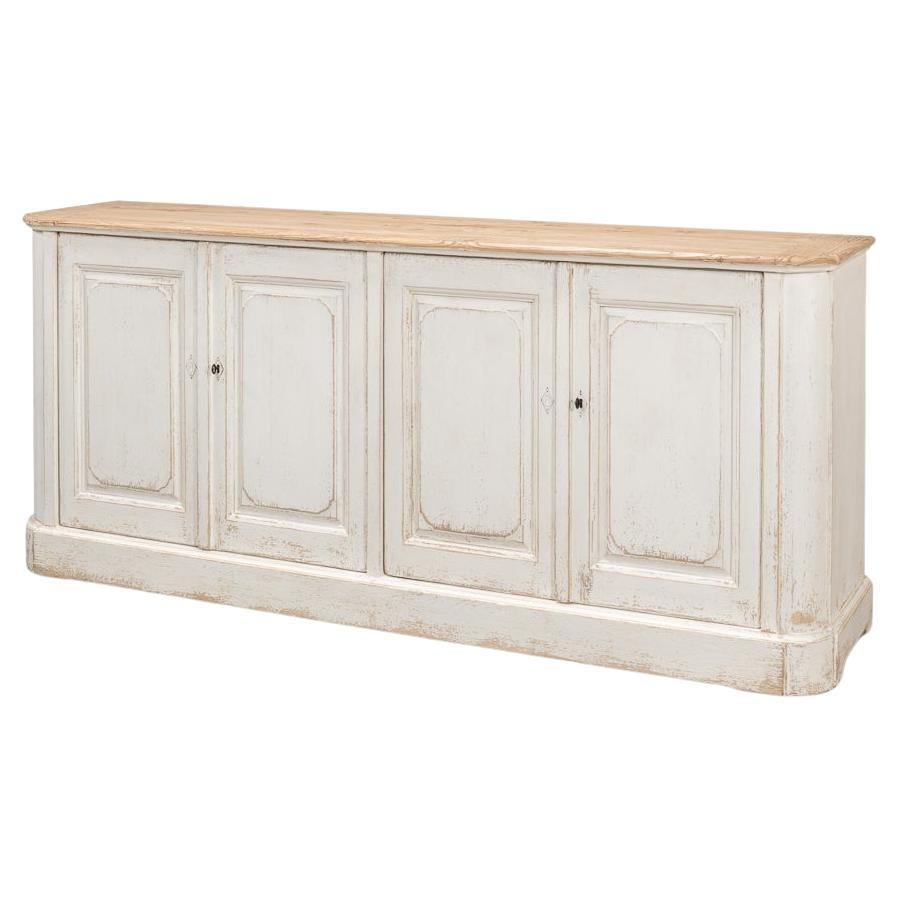 Reclaimed Pine White Buffet Sideboard For Sale