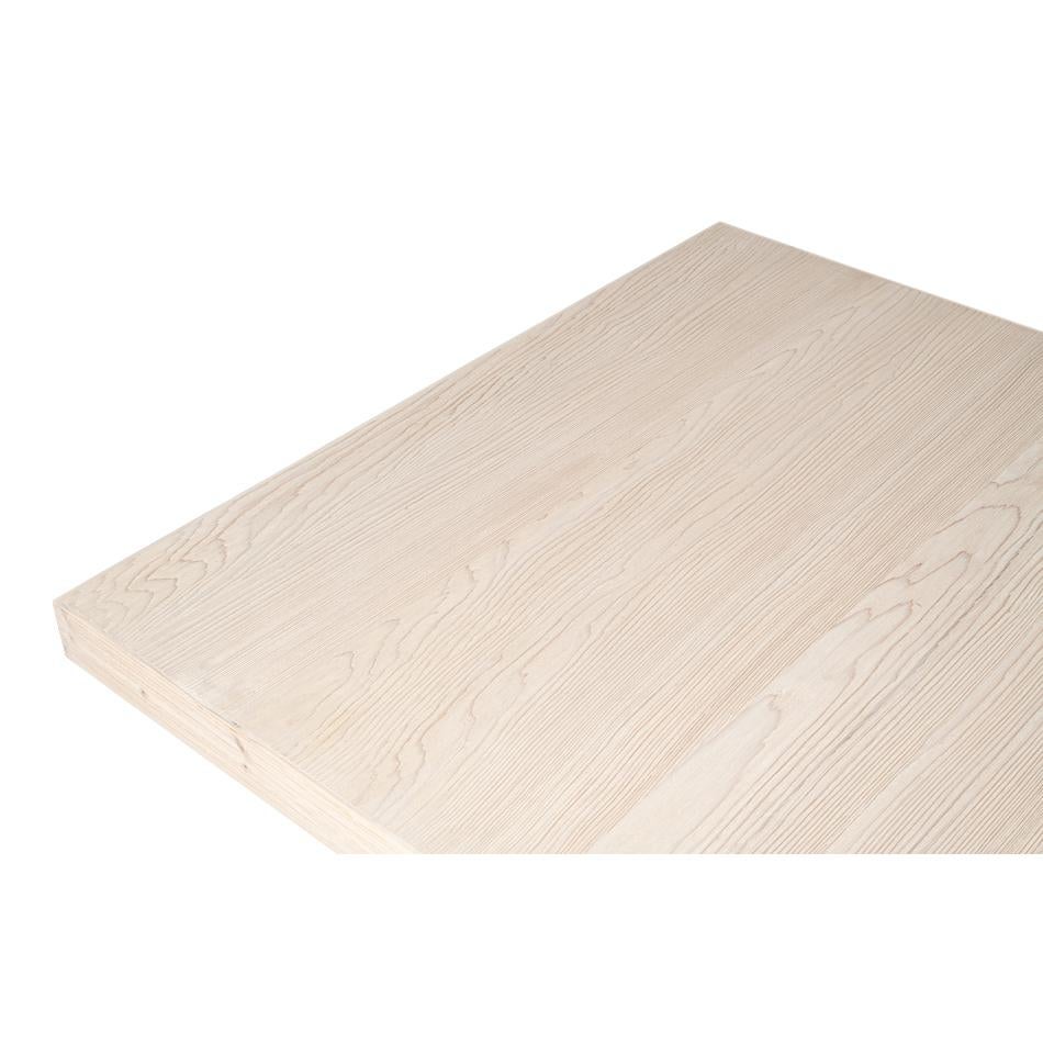 Reclaimed Pine Whitewash Dining Table For Sale 2