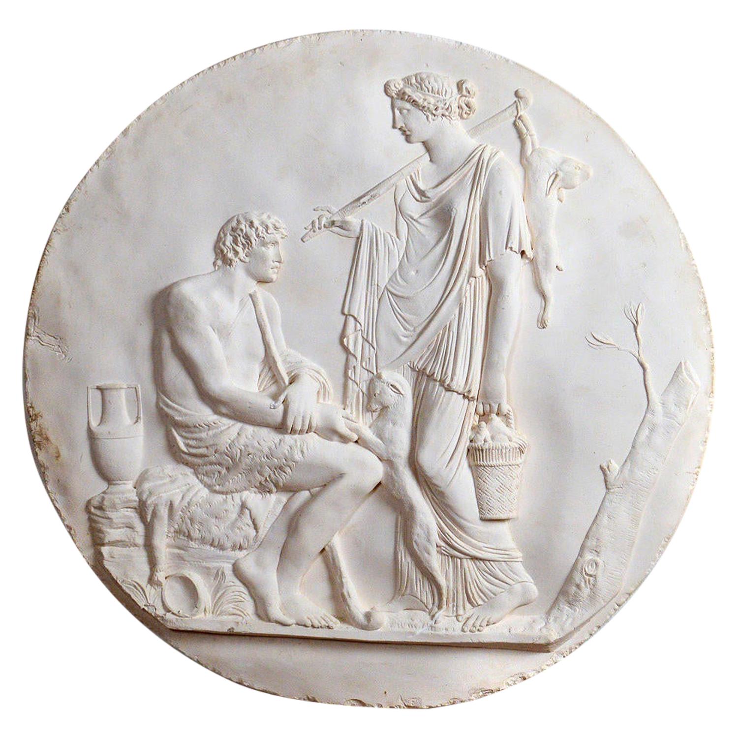 Reclaimed Plaster Moulded Classical Scenes, 20th Century For Sale