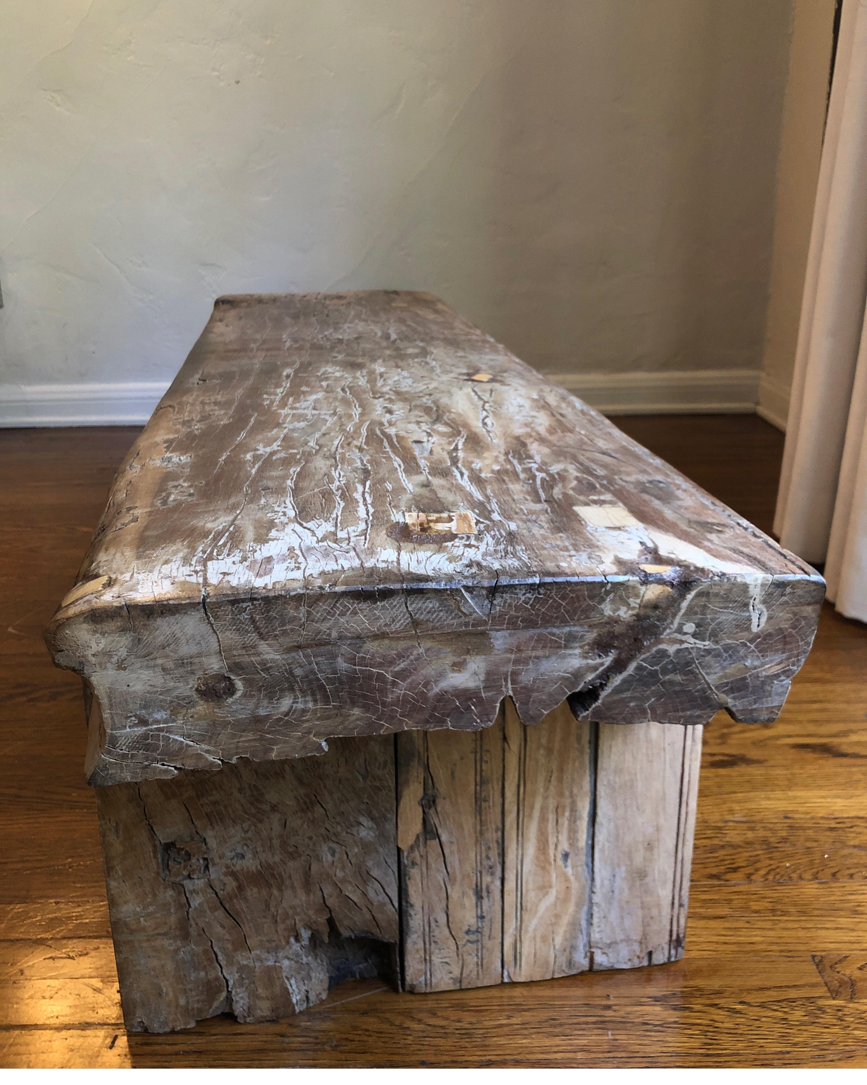 Reclaimed Primitive Wood Bench or Coffee Table 1