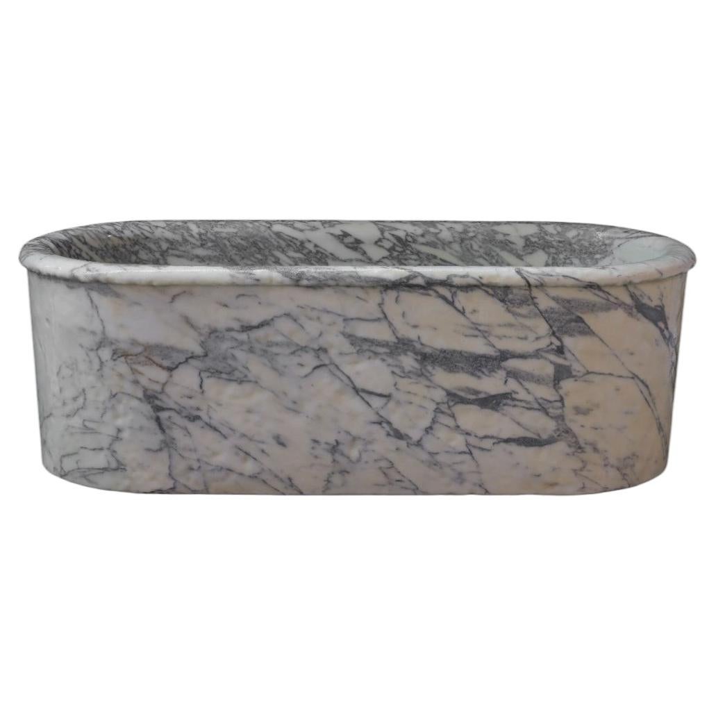 Reclaimed Rare Italian Marble Tub For Sale