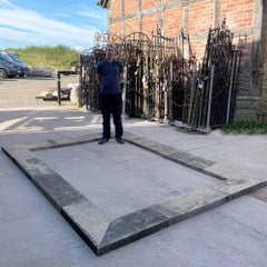 Reclaimed Rectangular Composition Stone Pond Surround