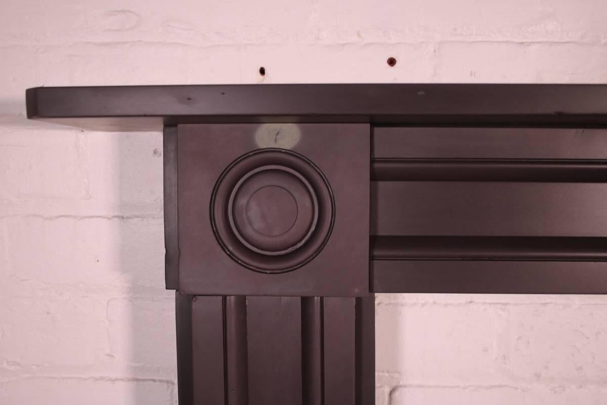 Early 19th Century Reclaimed Regency Slate Bullseye Fireplace