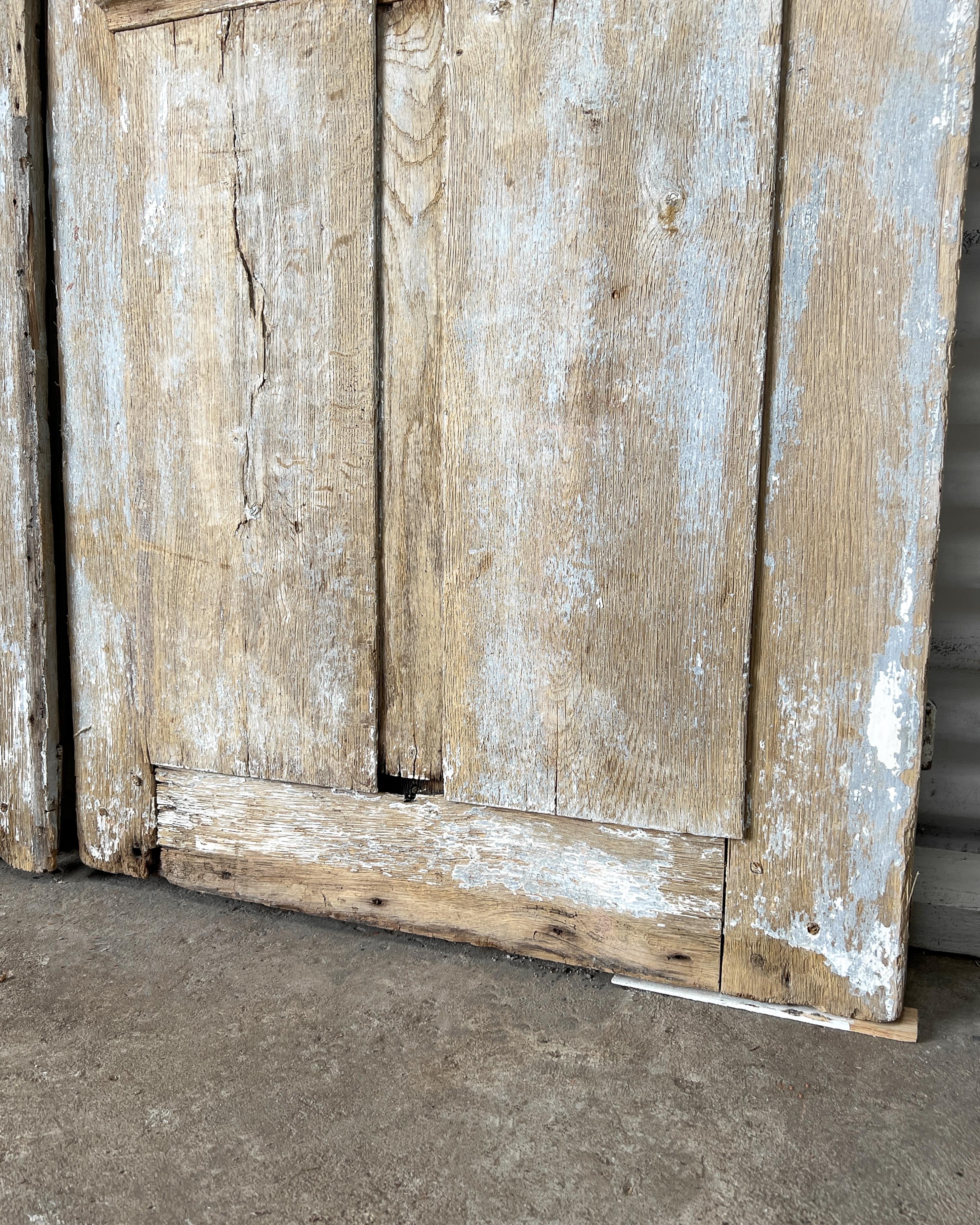 Reclaimed Rustic Oak French Exterior Doors For Sale 4