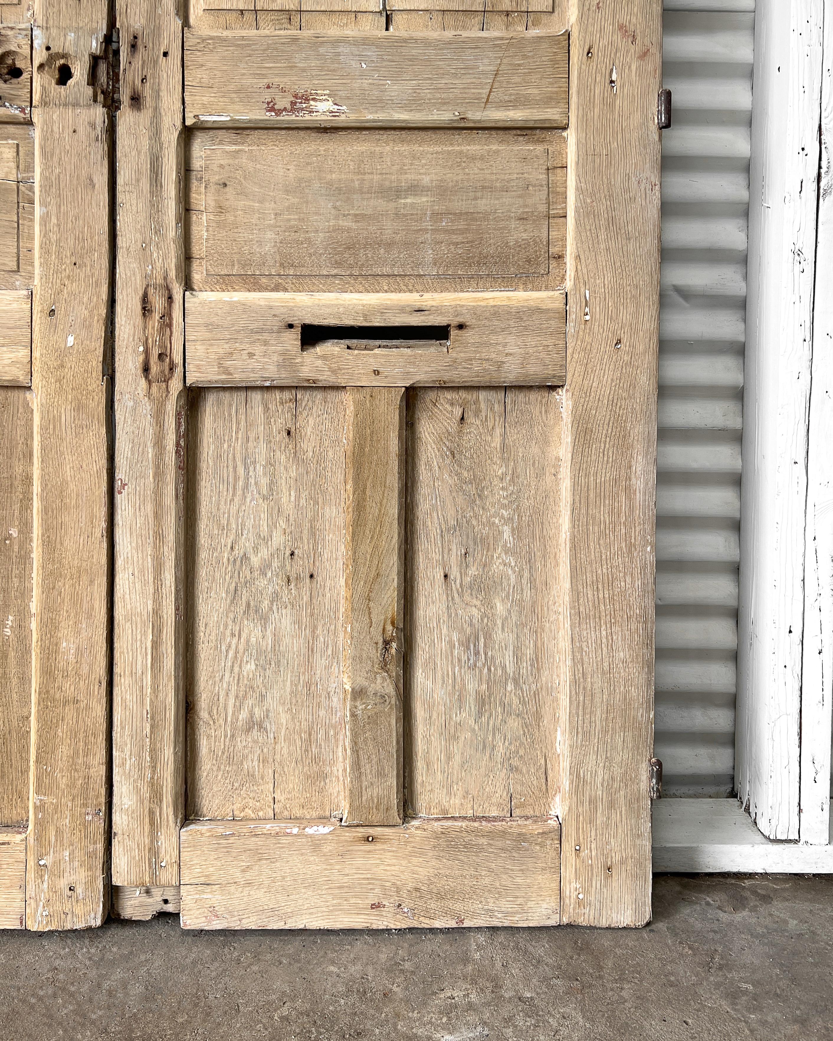 Reclaimed Rustic Oak French Exterior Doors For Sale 10