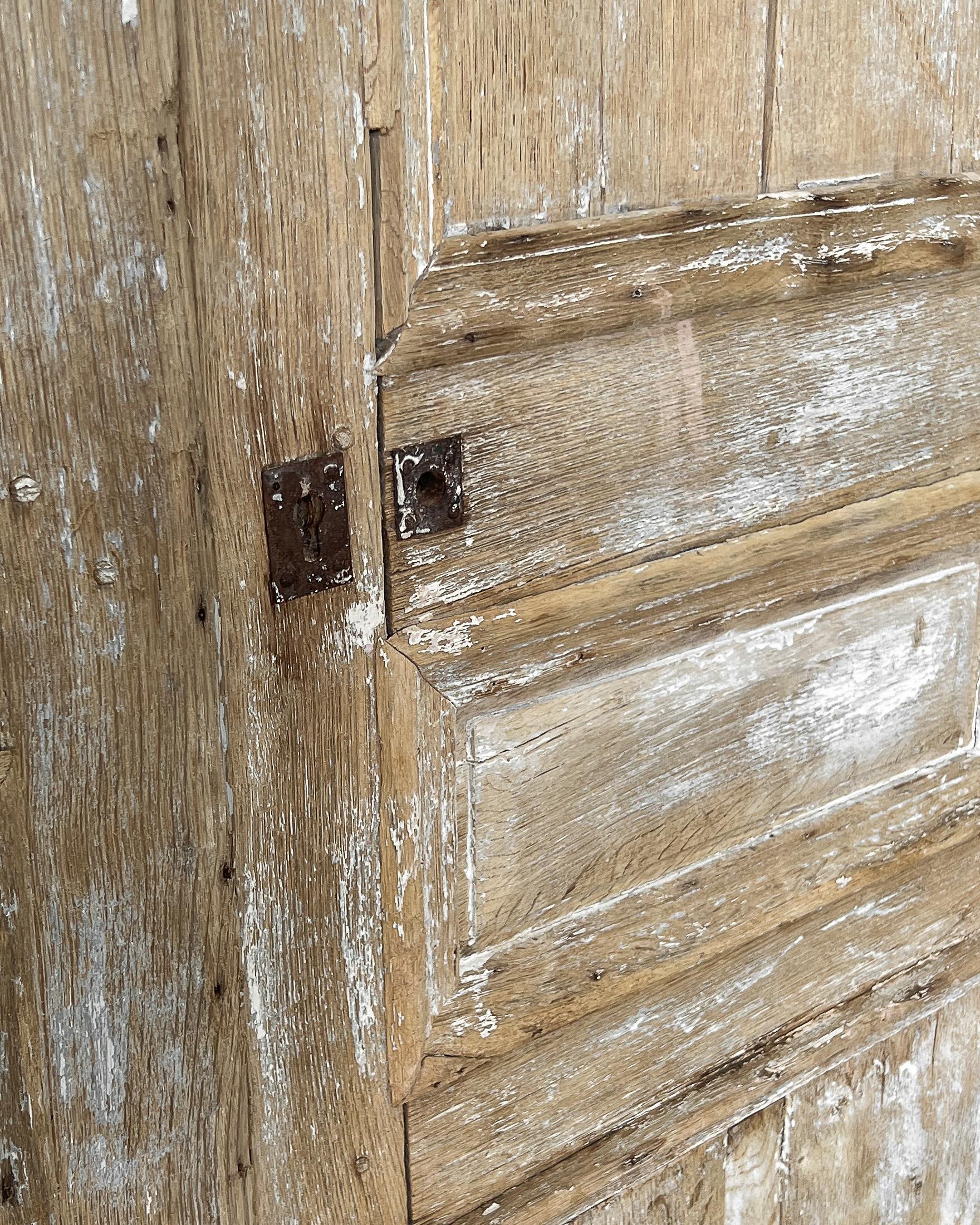 19th Century Reclaimed Rustic Oak French Exterior Doors For Sale