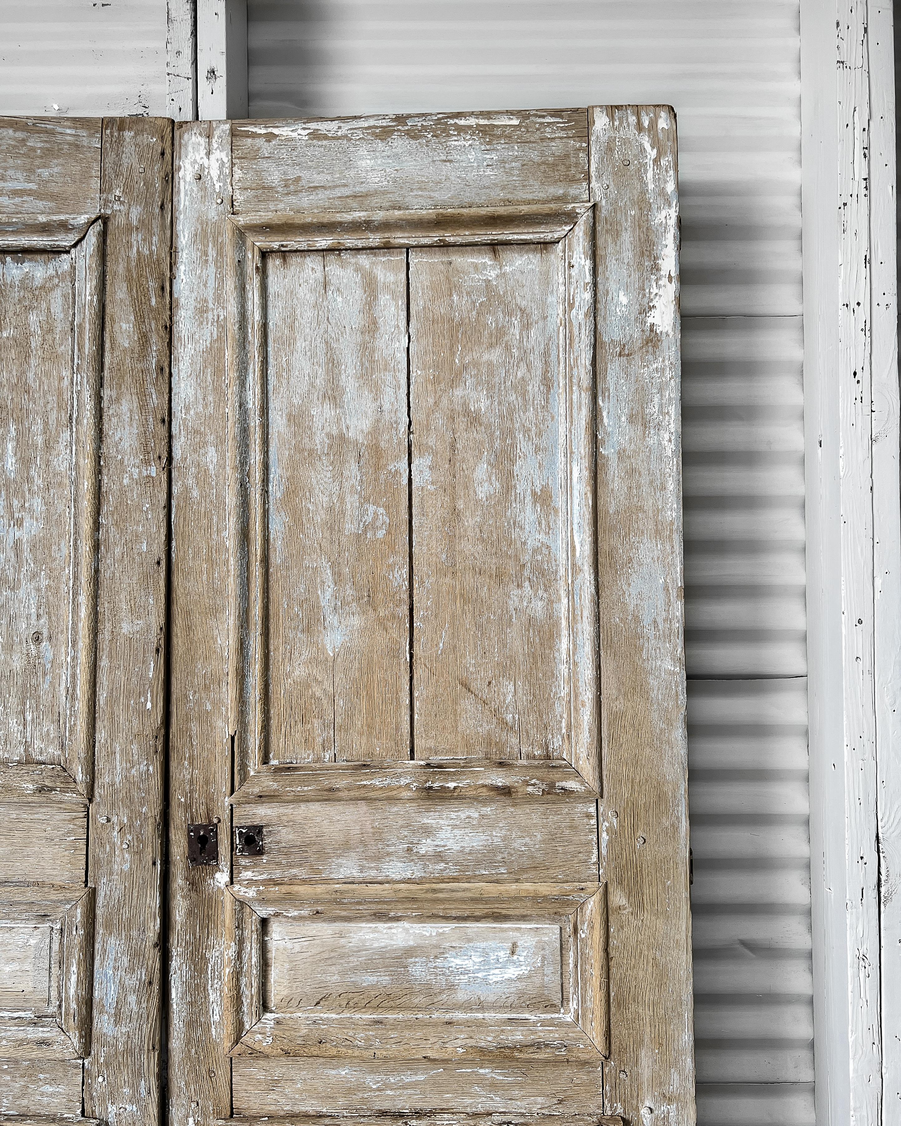 Reclaimed Rustic Oak French Exterior Doors For Sale 2
