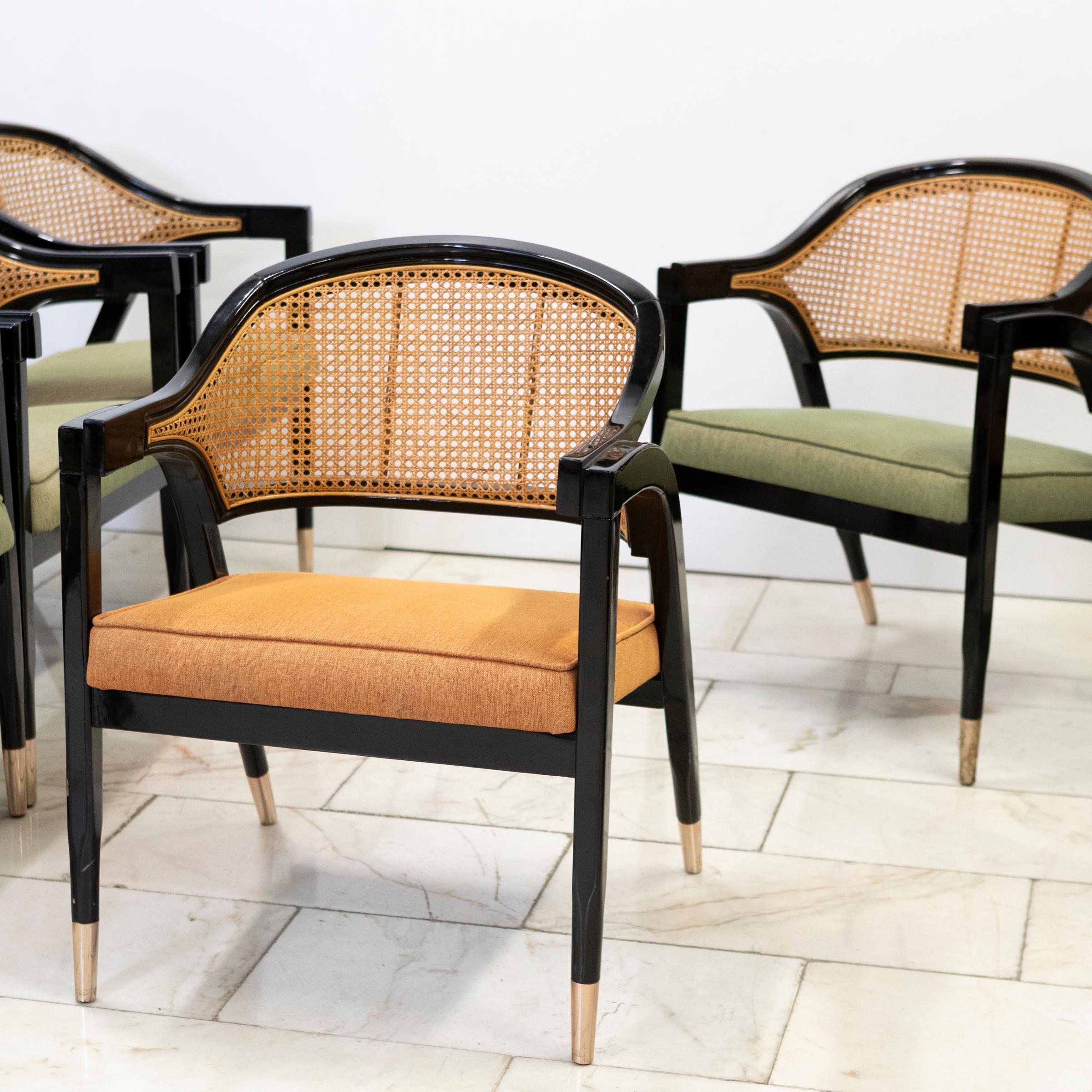Set di 10 sedie da pranzo di ispirazione mid century recuperate  Edward Wormley in vendita 9