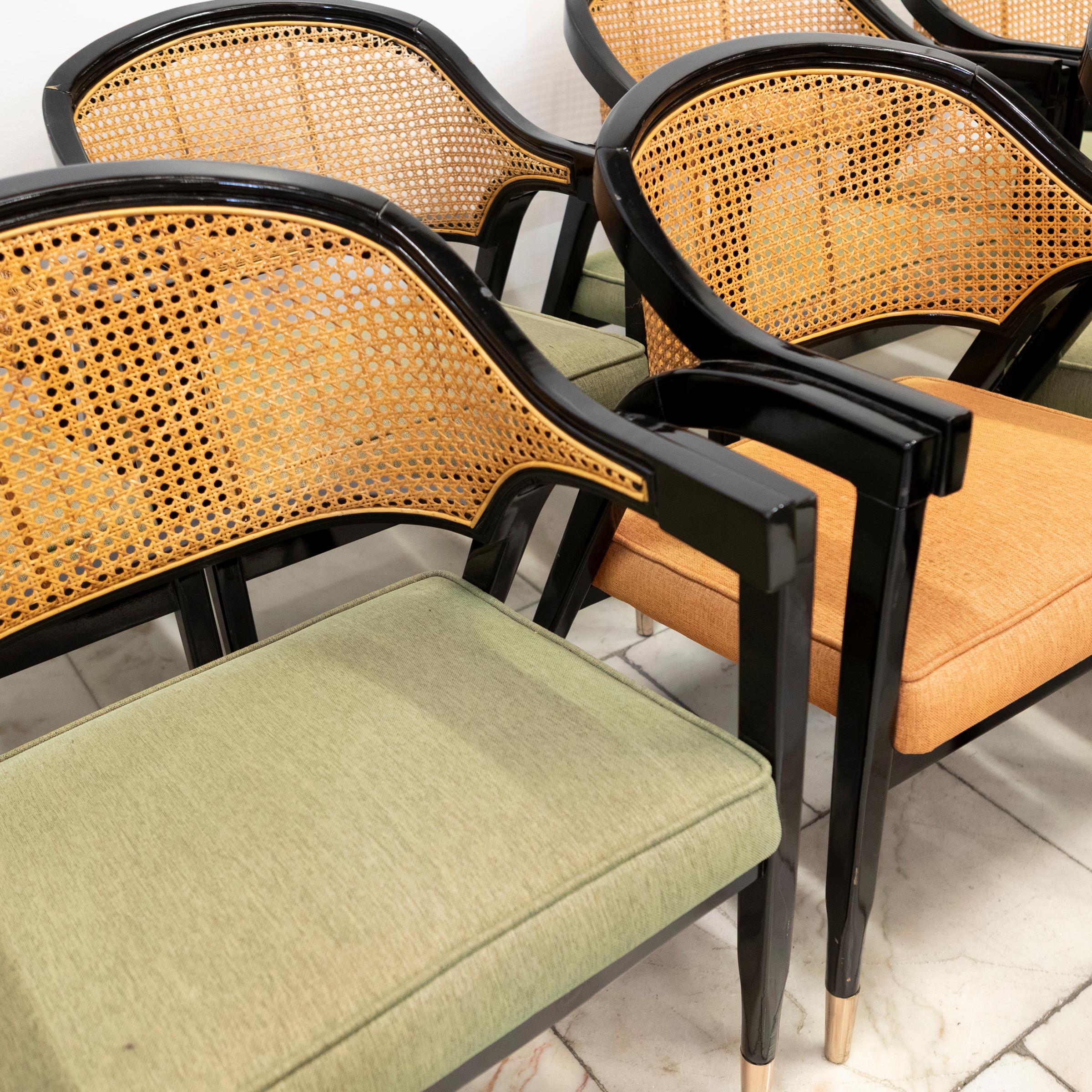 Set di 10 sedie da pranzo di ispirazione mid century recuperate  Edward Wormley in vendita 3