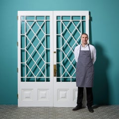 Reclaimed Set Of Astral Glazed Painted Pine Doors