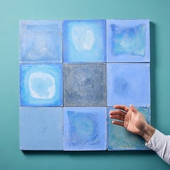 Reclaimed Shades of Blue Cement Floor Tiles 13.2 m2 (142 sq ft)