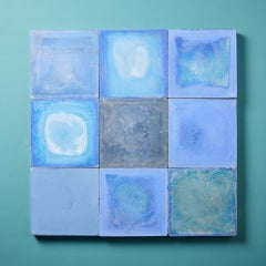 Reclaimed Shades of Blue Cement Floor Tiles 13.2 m2 (142 sq ft)