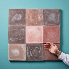 Reclaimed Shades of Purple & Pink Cement Floor or Wall Tiles 8.4 m2 (90 ft2)