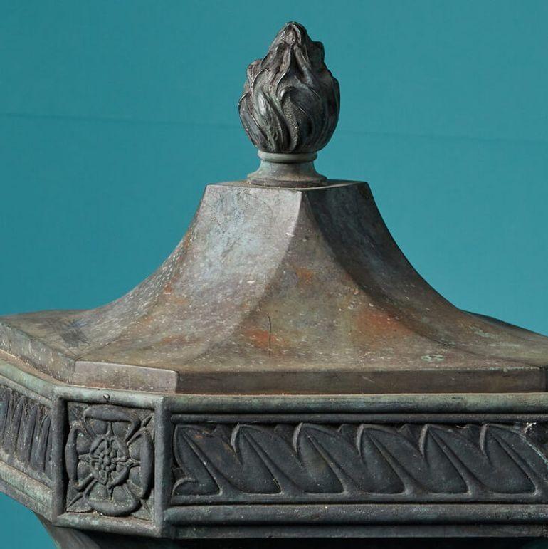 18th Century and Earlier Reclaimed Shaped Bronze Finial For Sale