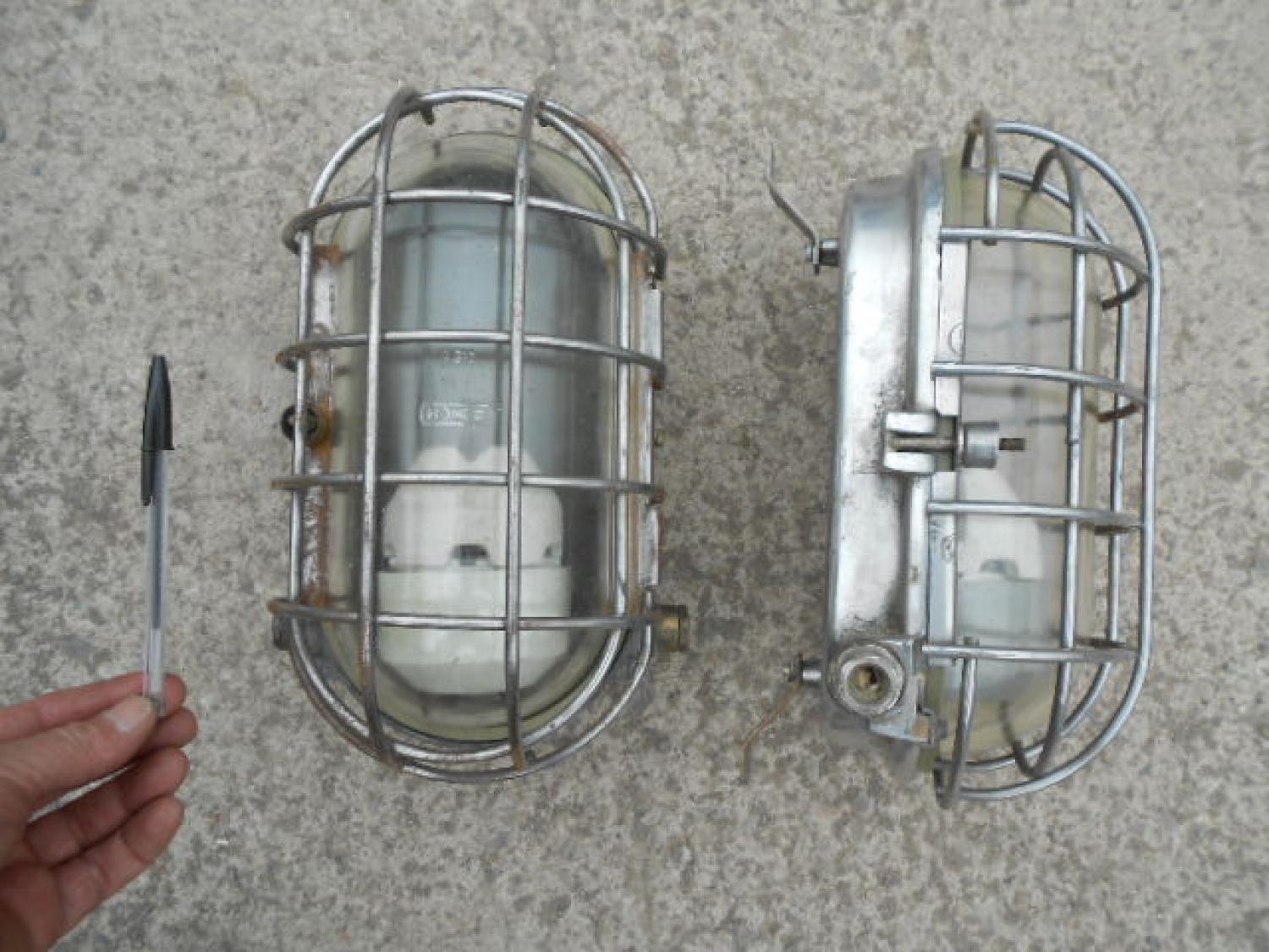 Reclaimed Ship Passageway Lights, 20th Century In Good Condition For Sale In London, GB