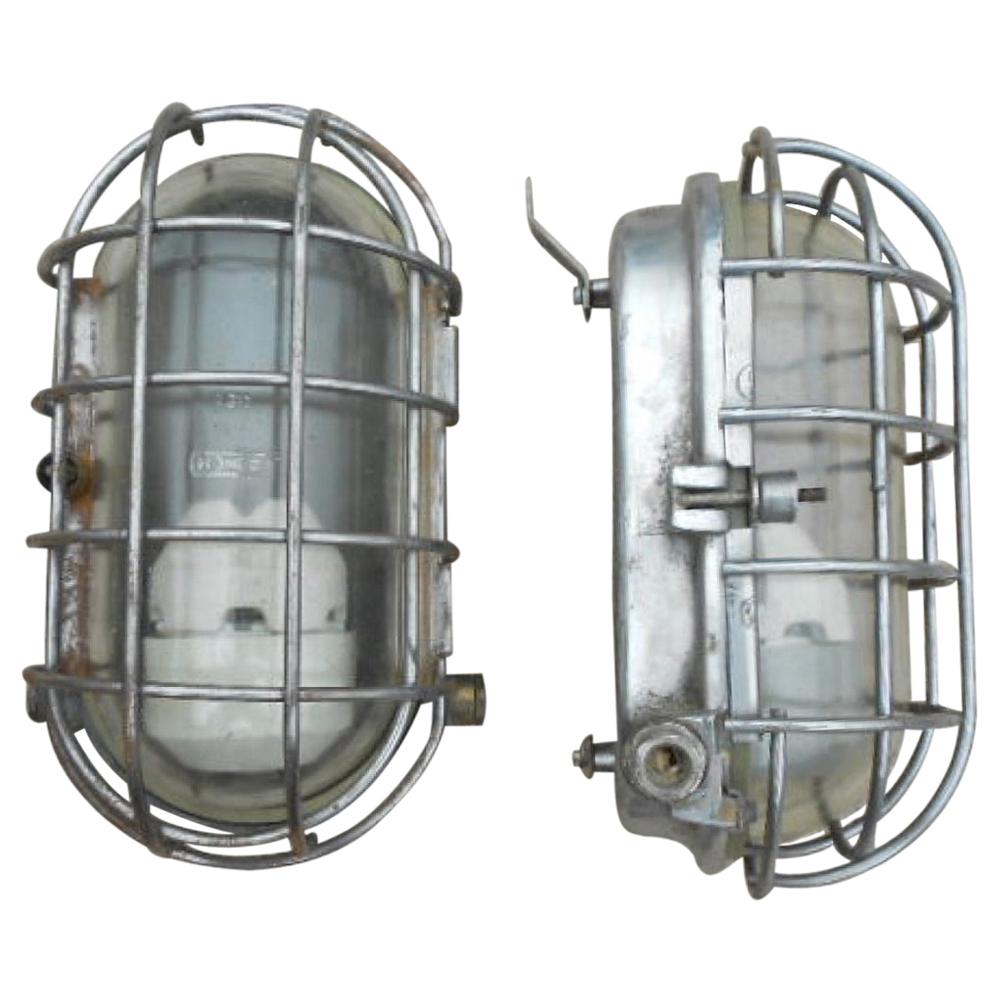 Reclaimed Ship Passageway Lights, 20th Century For Sale