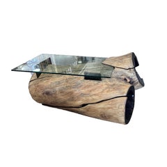 Reclaimed Silver Maple Hand Hewn Table with Sho Sugi Ban