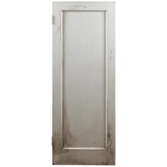 Vintage Reclaimed Single Panel Pine Door, 20th Century