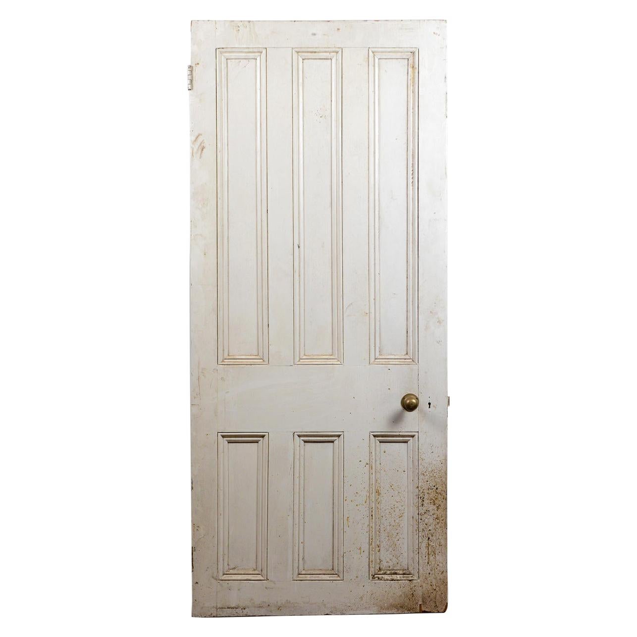 Reclaimed Six Beaded Panel Door, 20th Century For Sale