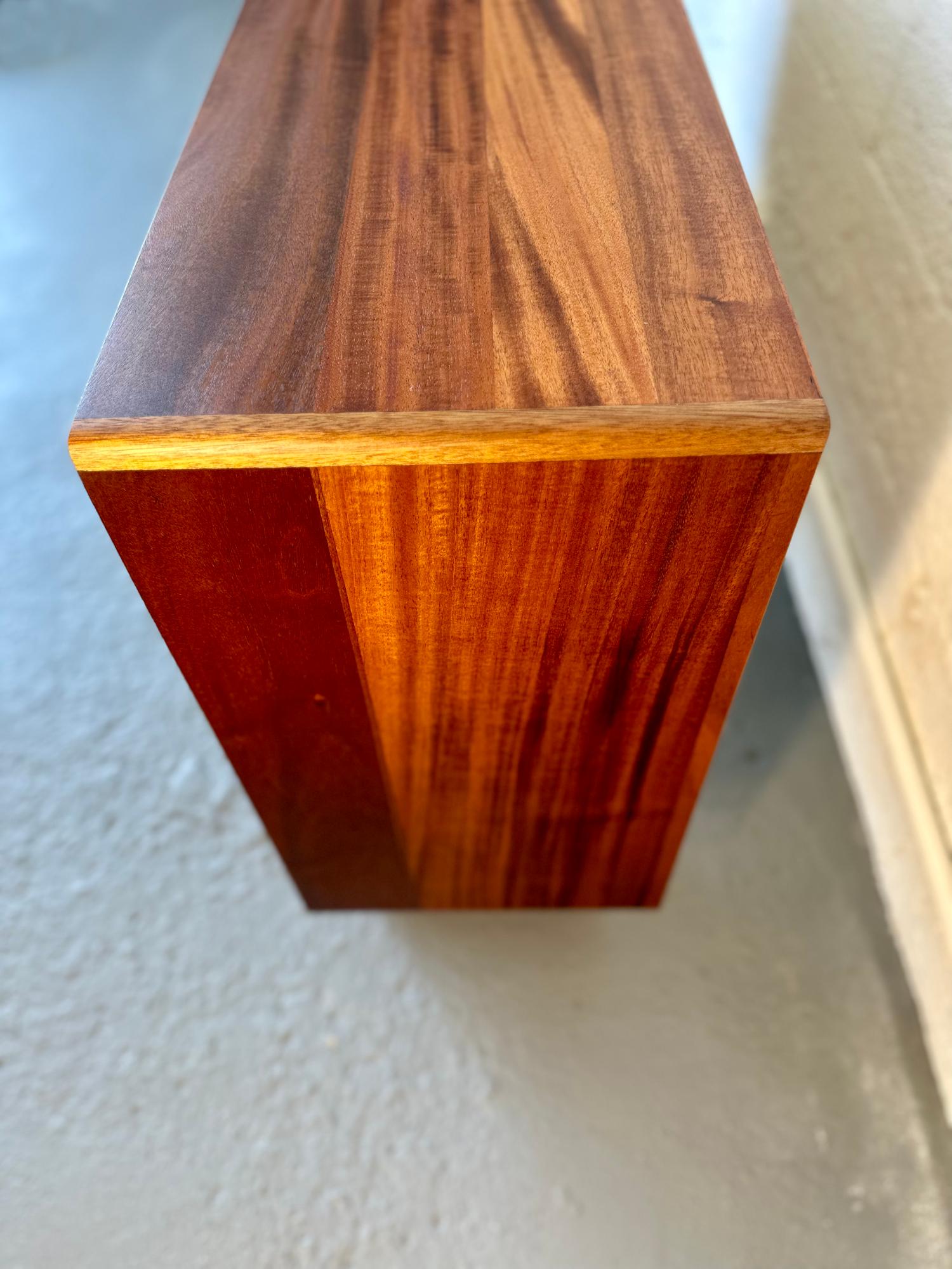 Reclaimed Solid Mahogany Wood and Velvet Dresser, Handcrafted by Rafael Calvo In New Condition For Sale In Miami, FL