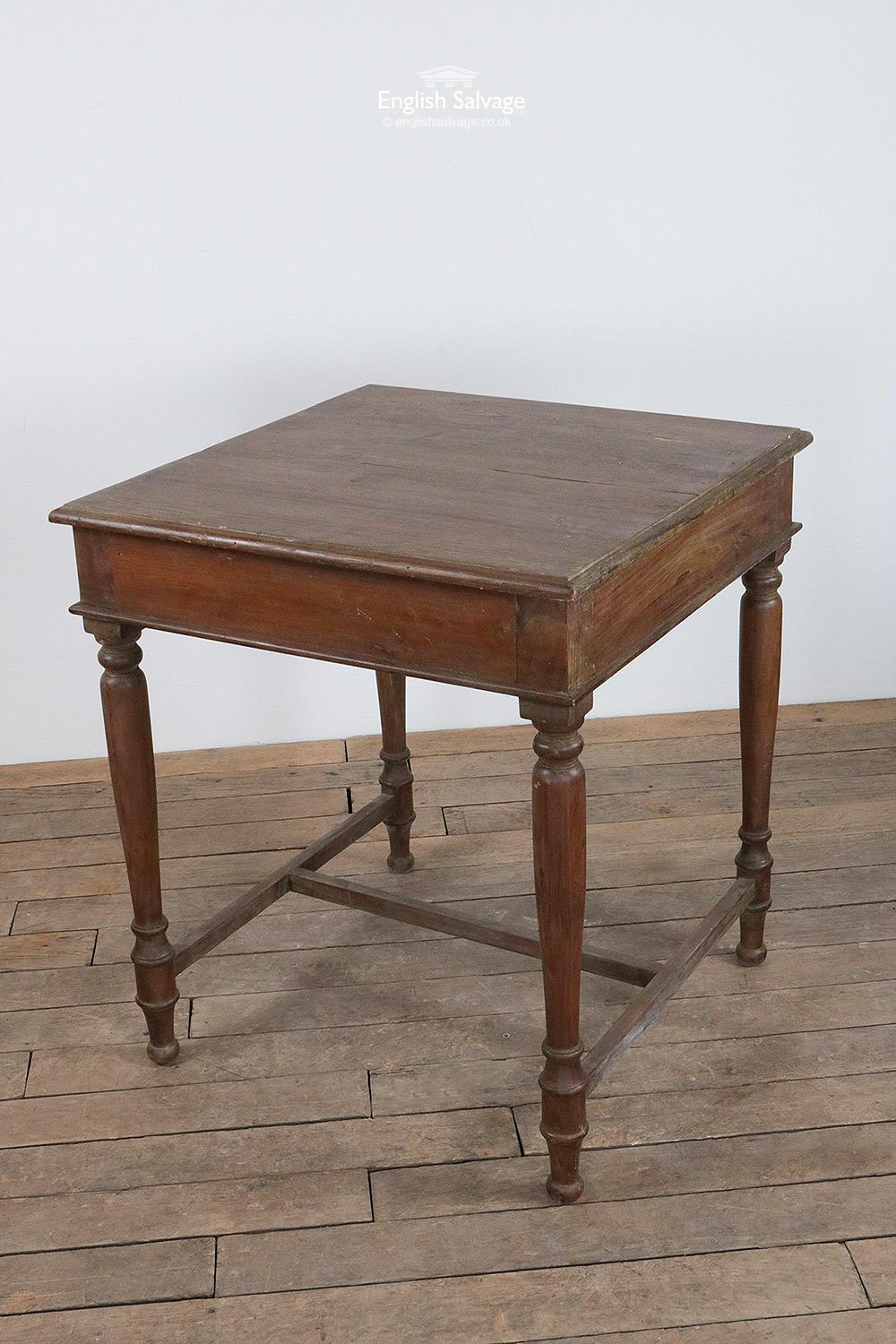 European Reclaimed Solid Teak Small Kitchen Tables, 20th Century For Sale