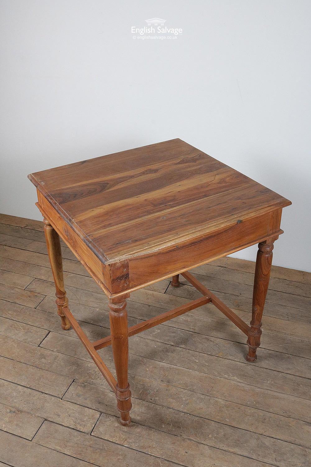 Reclaimed Solid Teak Small Kitchen Tables, 20th Century In Good Condition For Sale In London, GB