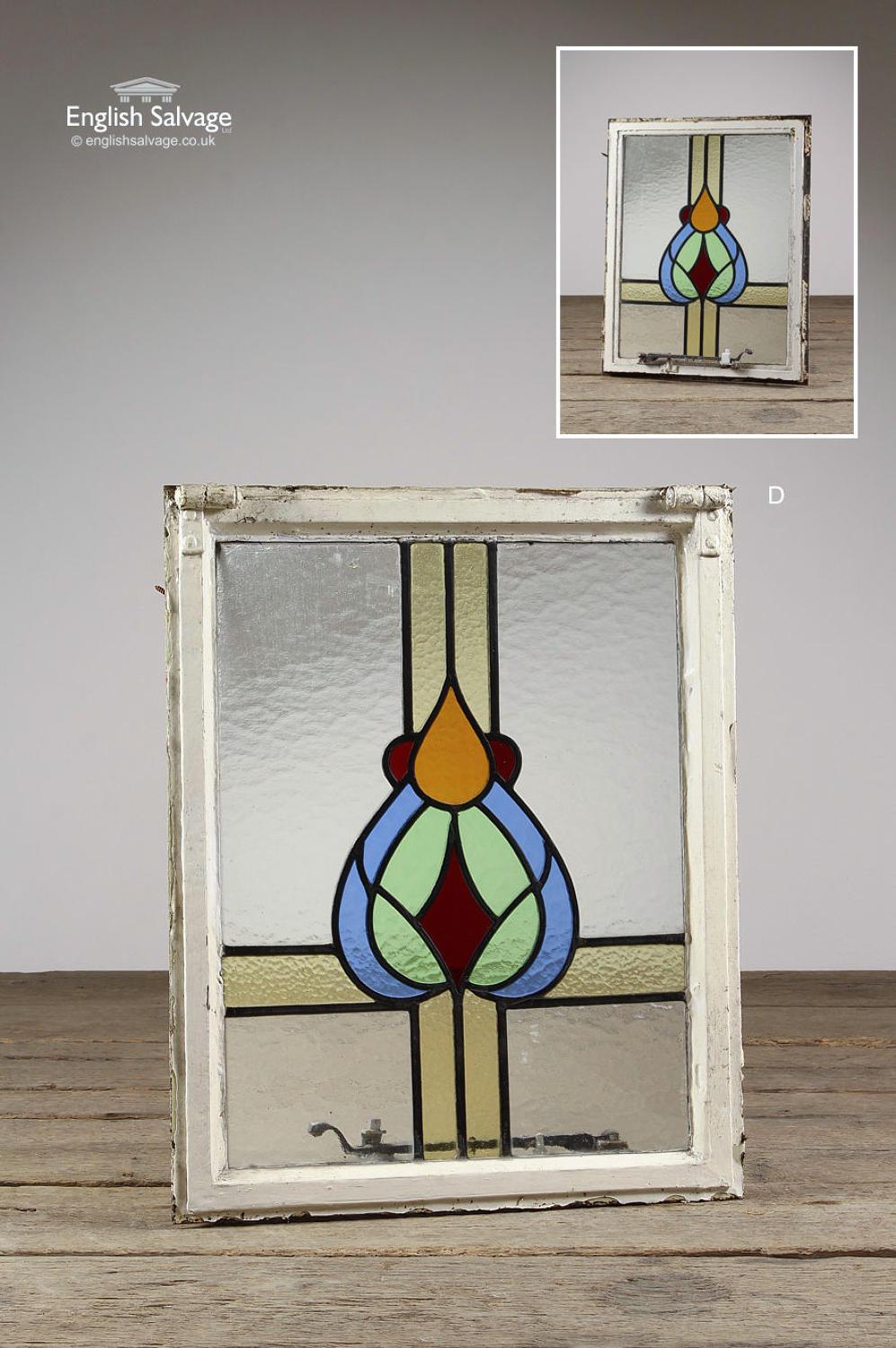Reclaimed Stained and Leaded Glass Windows, 20th Century In Good Condition For Sale In London, GB