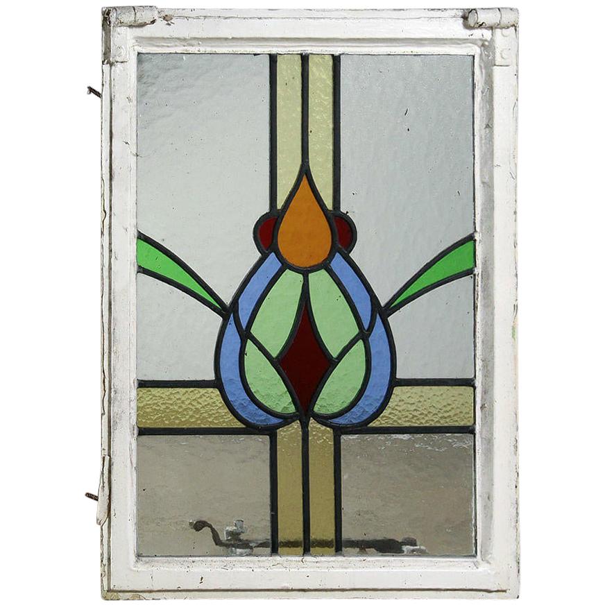 Reclaimed Stained and Leaded Glass Windows, 20th Century For Sale