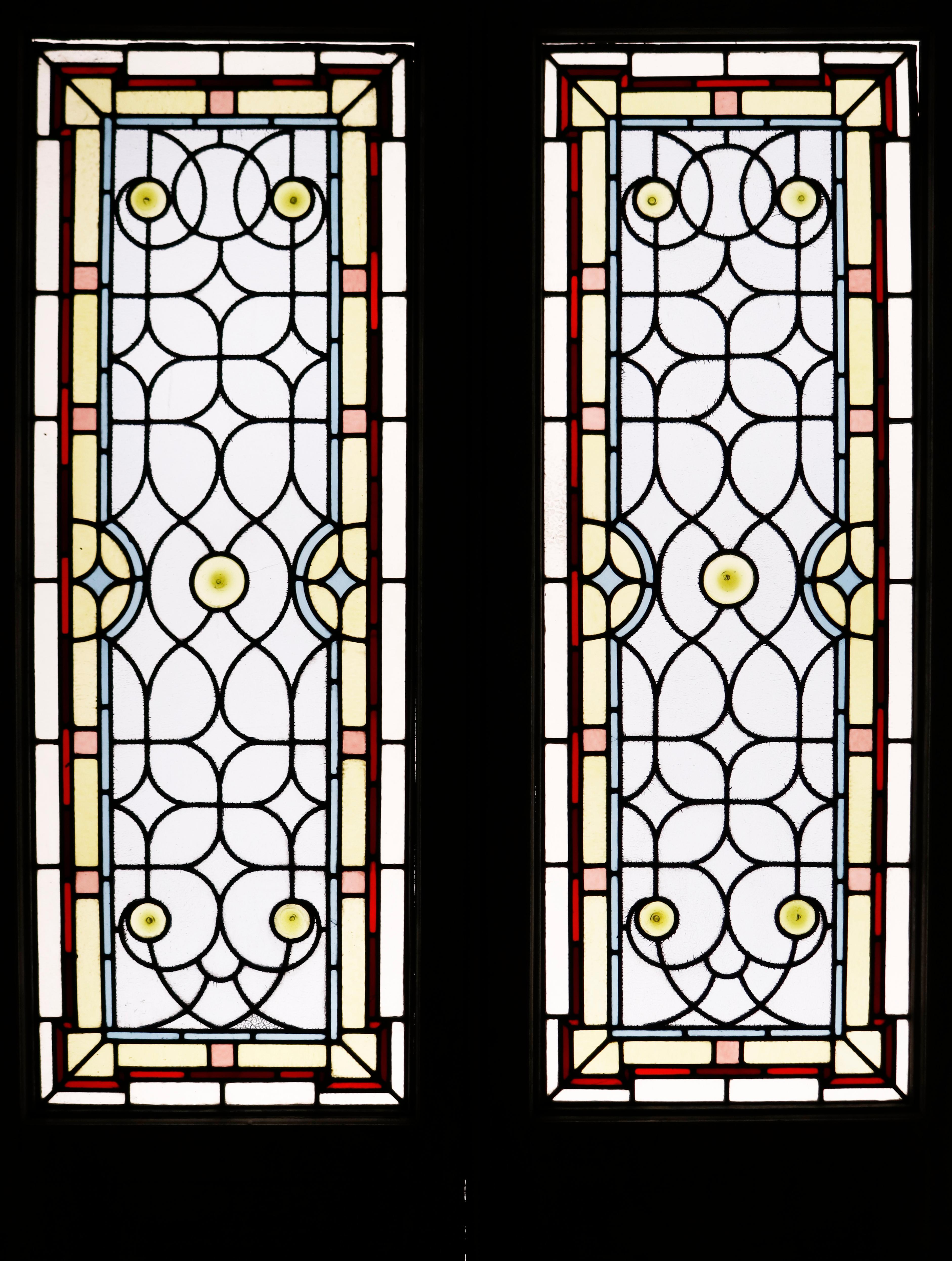Wiederhergestellte Glastüren aus Buntglas (19. Jahrhundert) im Angebot
