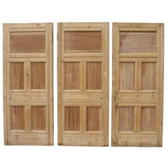 Portes en pin strié recyclé (ensemble de trois)