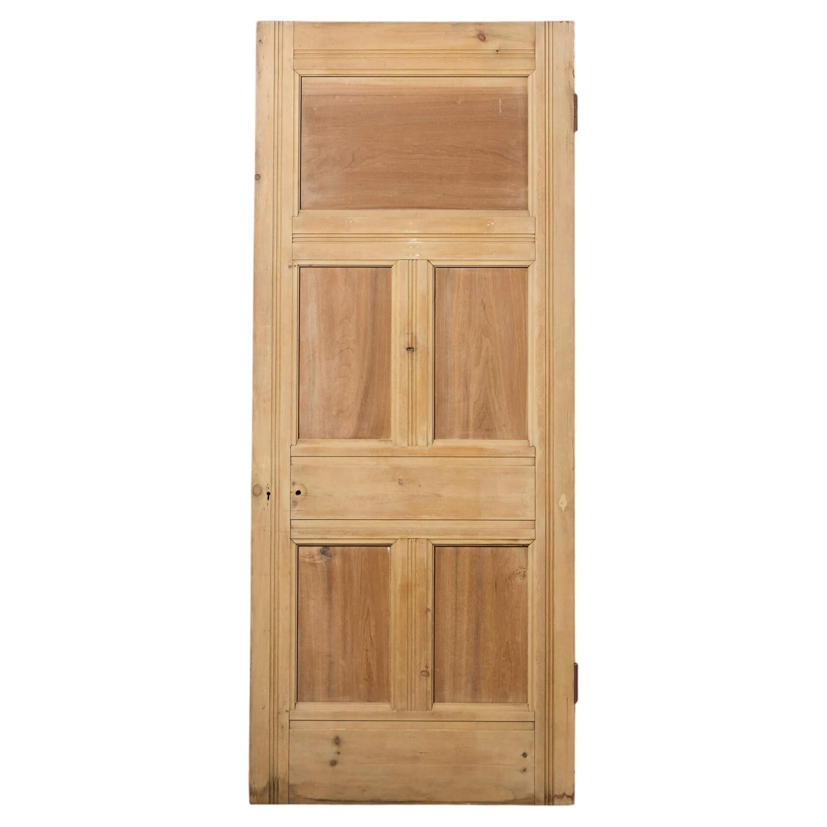 Porta interna in pino scortecciato di recupero in vendita