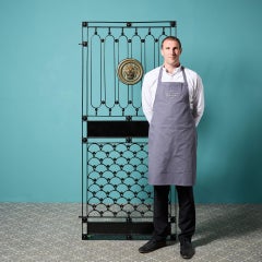 Reclaimed Tall Wrought Iron Gate with Lion Mask