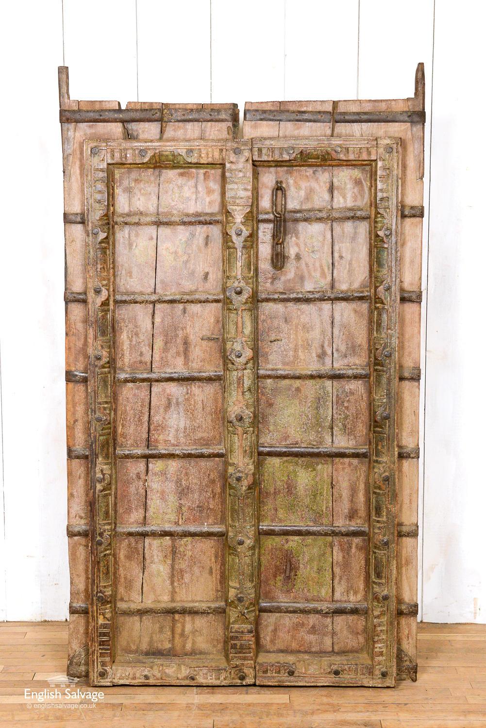 Reclaimed Teak Door Panel, 20th Century In Good Condition For Sale In London, GB