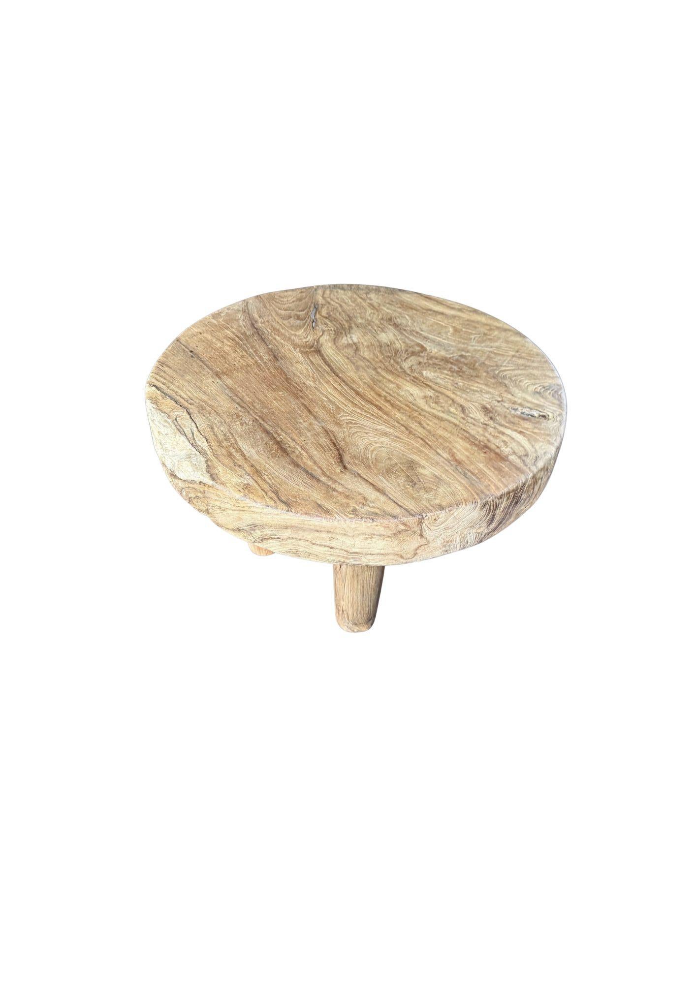Indonésien Reclaimed Teak Wood Table, Natural Finish, Modern Organic en vente