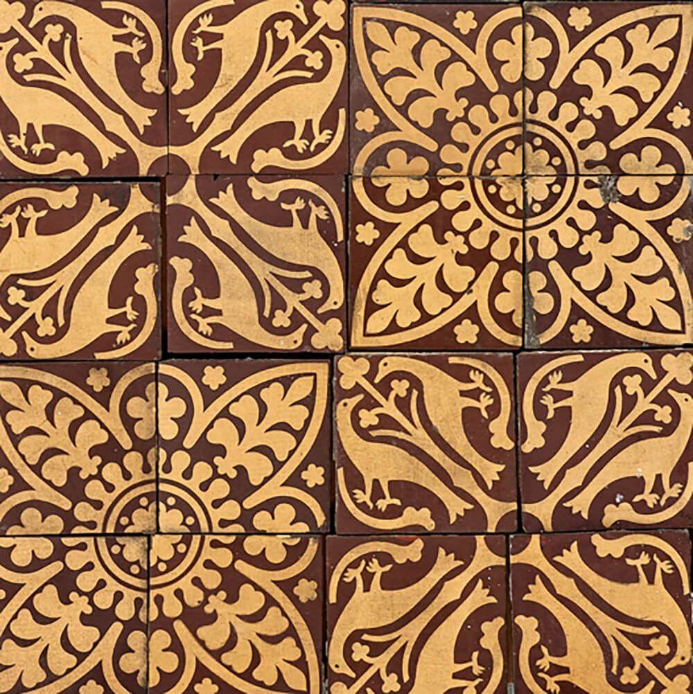 Victorian Reclaimed Tile Splashback by Minton & Co For Sale