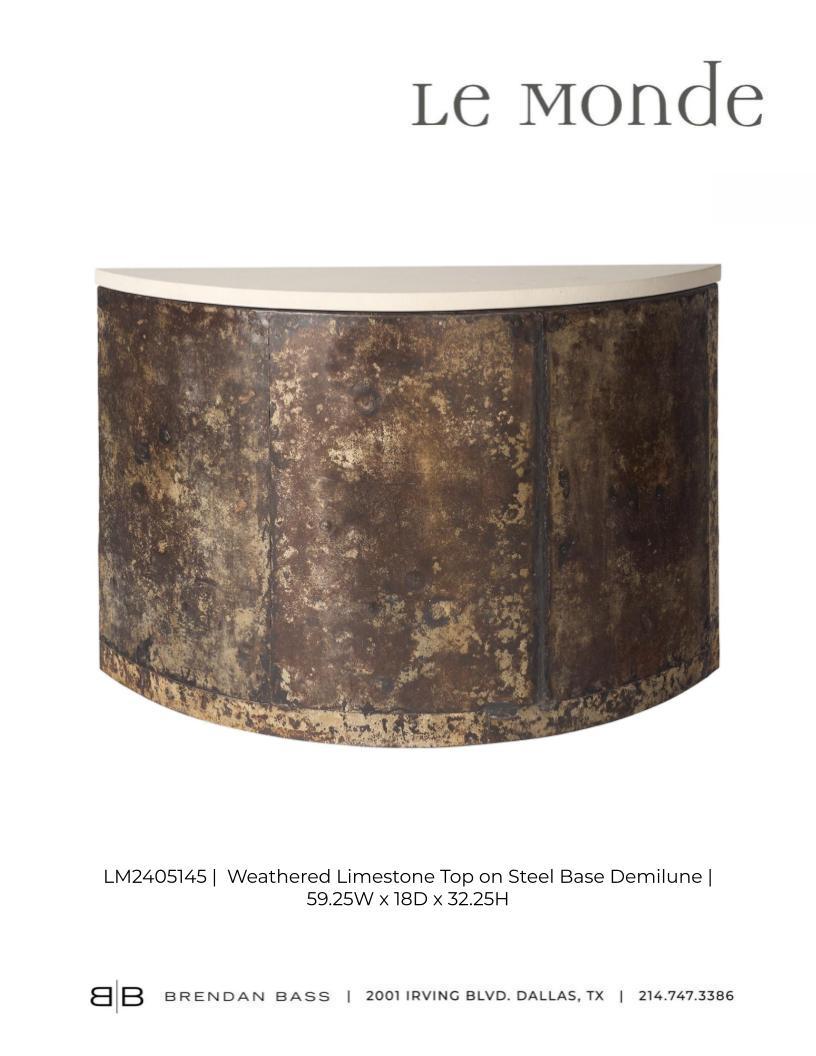 Reclaimed Tin Demi Lune For Sale 1