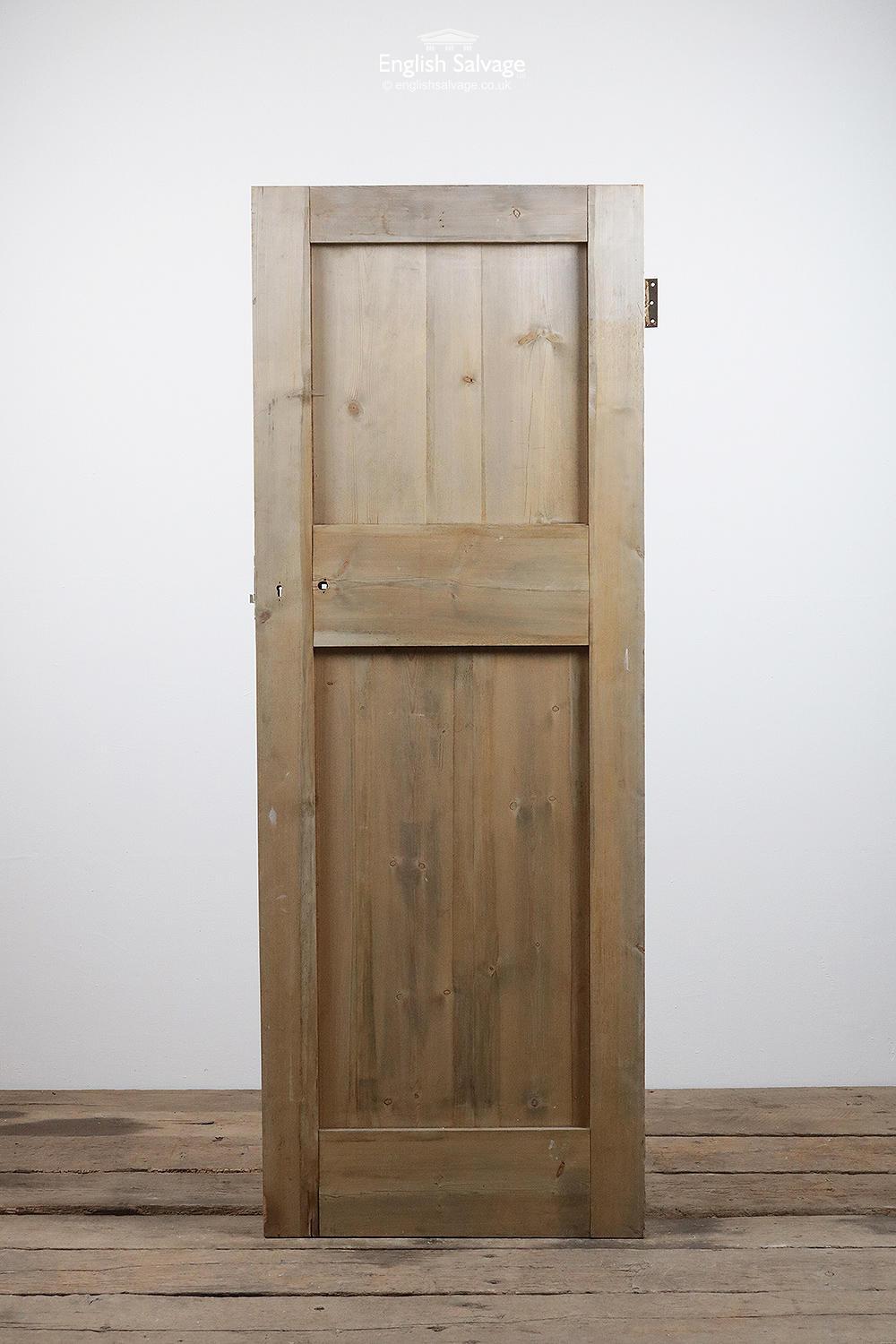 Reclaimed Two Beaded Panel Pine Door, 20th Century In Good Condition For Sale In London, GB