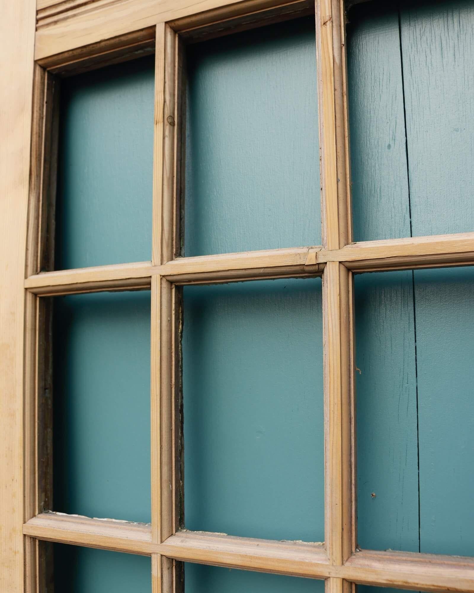Victorian Reclaimed Unglazed Stripped Pine Front Door For Sale