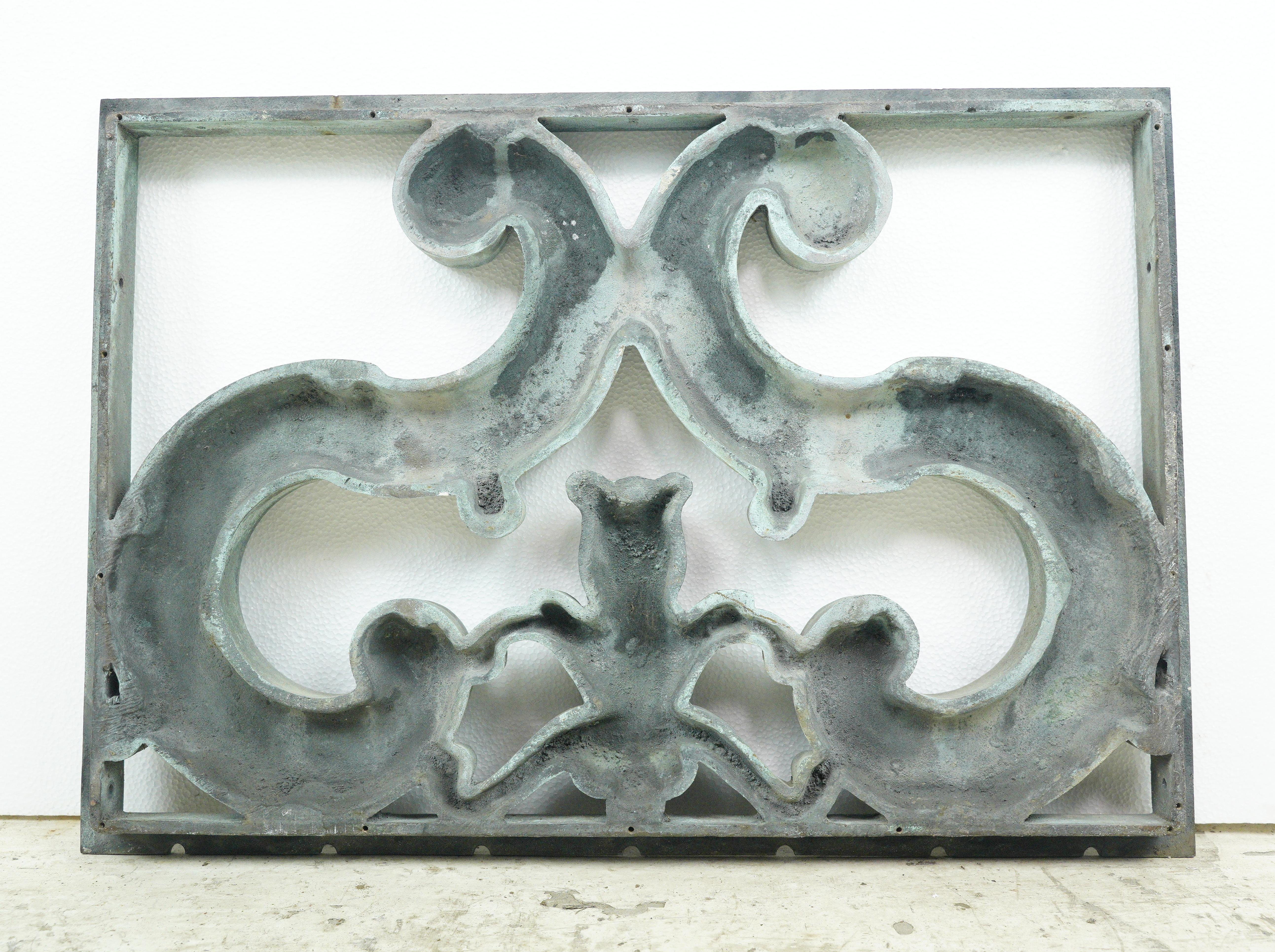 Panel Exterior de Bronce Fundido Verdigris Recuperado en venta 4