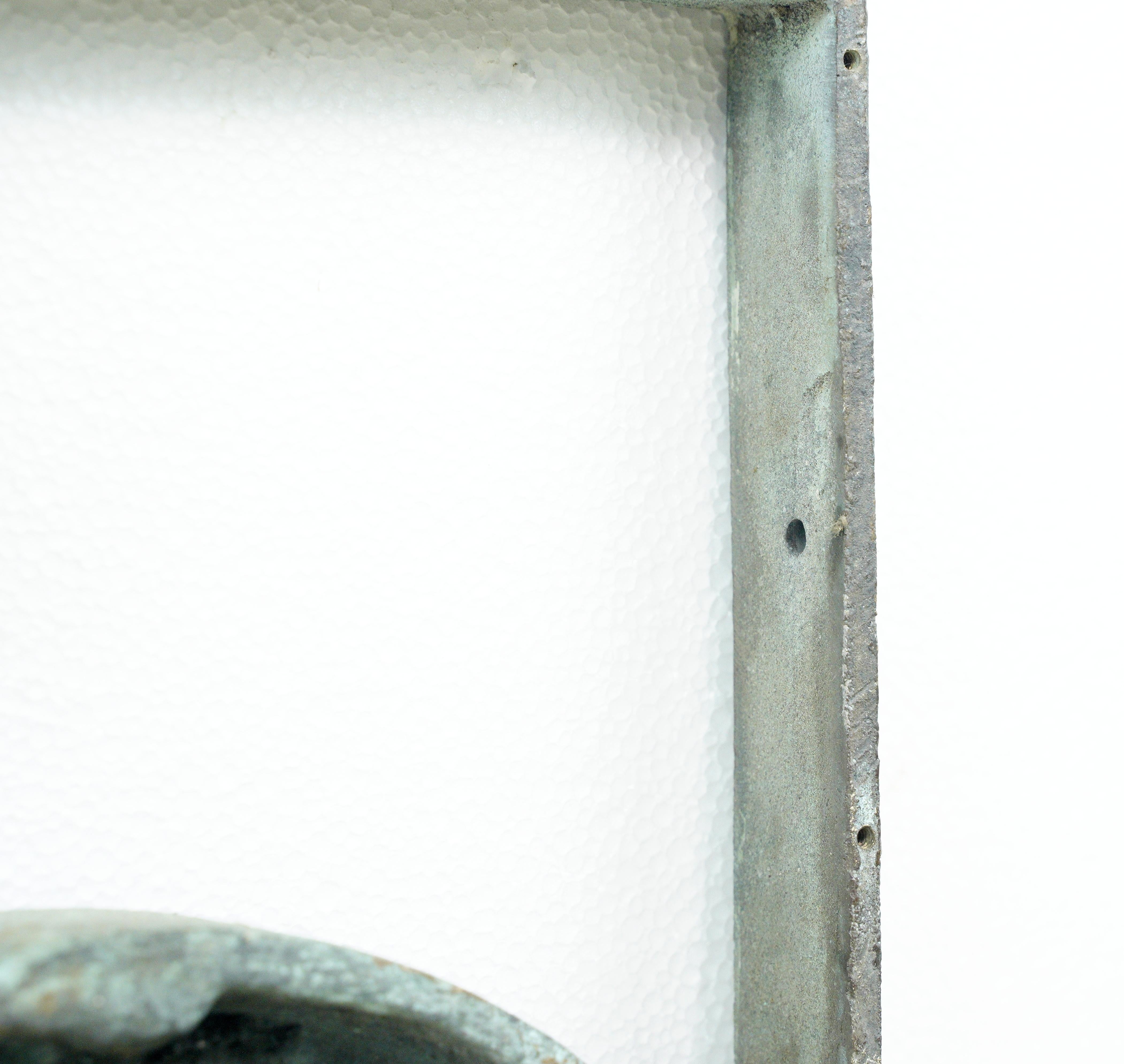Reclaimierte Verdigris- Außenwandplatte aus Bronzeguss im Angebot 6