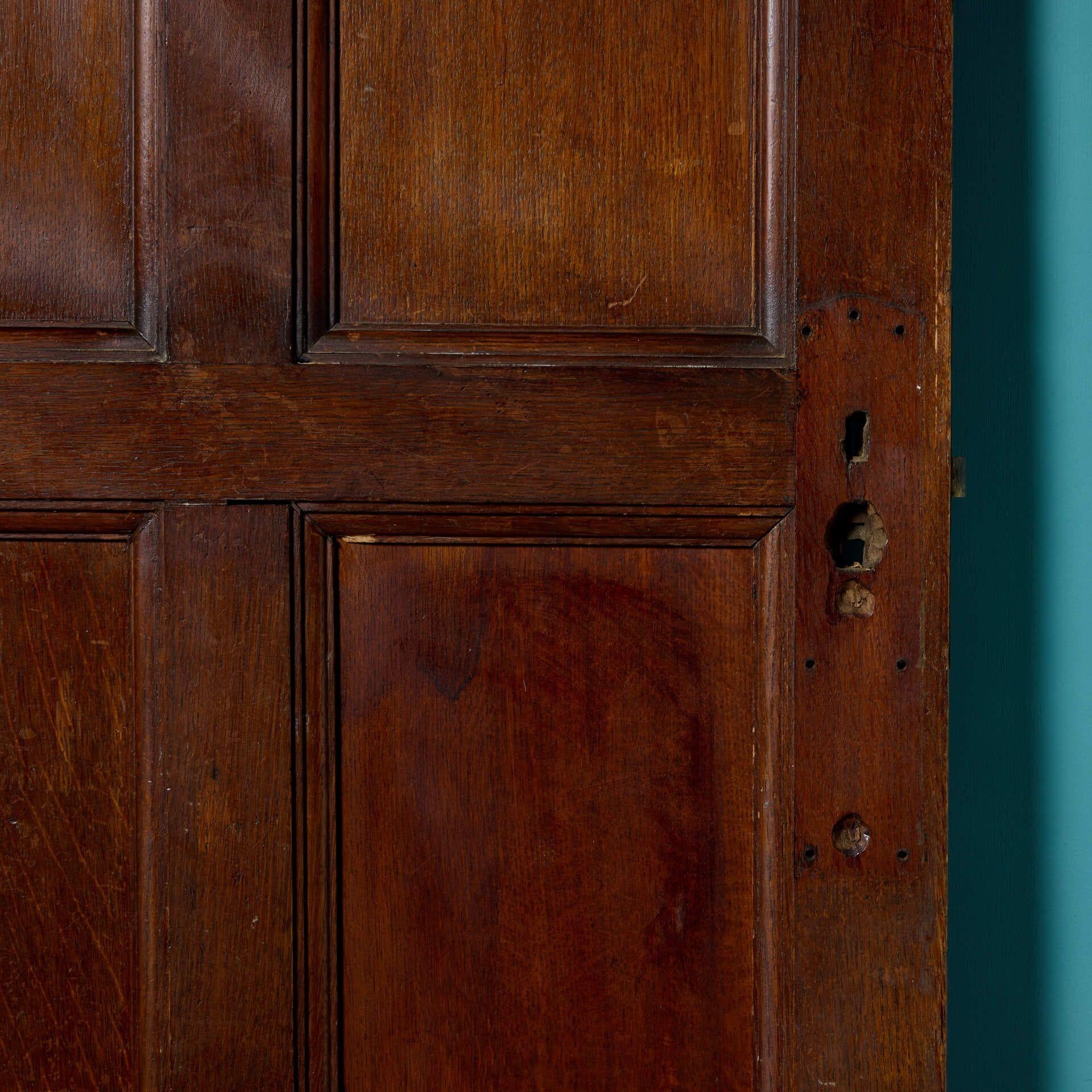 20th Century Reclaimed Victorian 9 Panel Oak Door For Sale