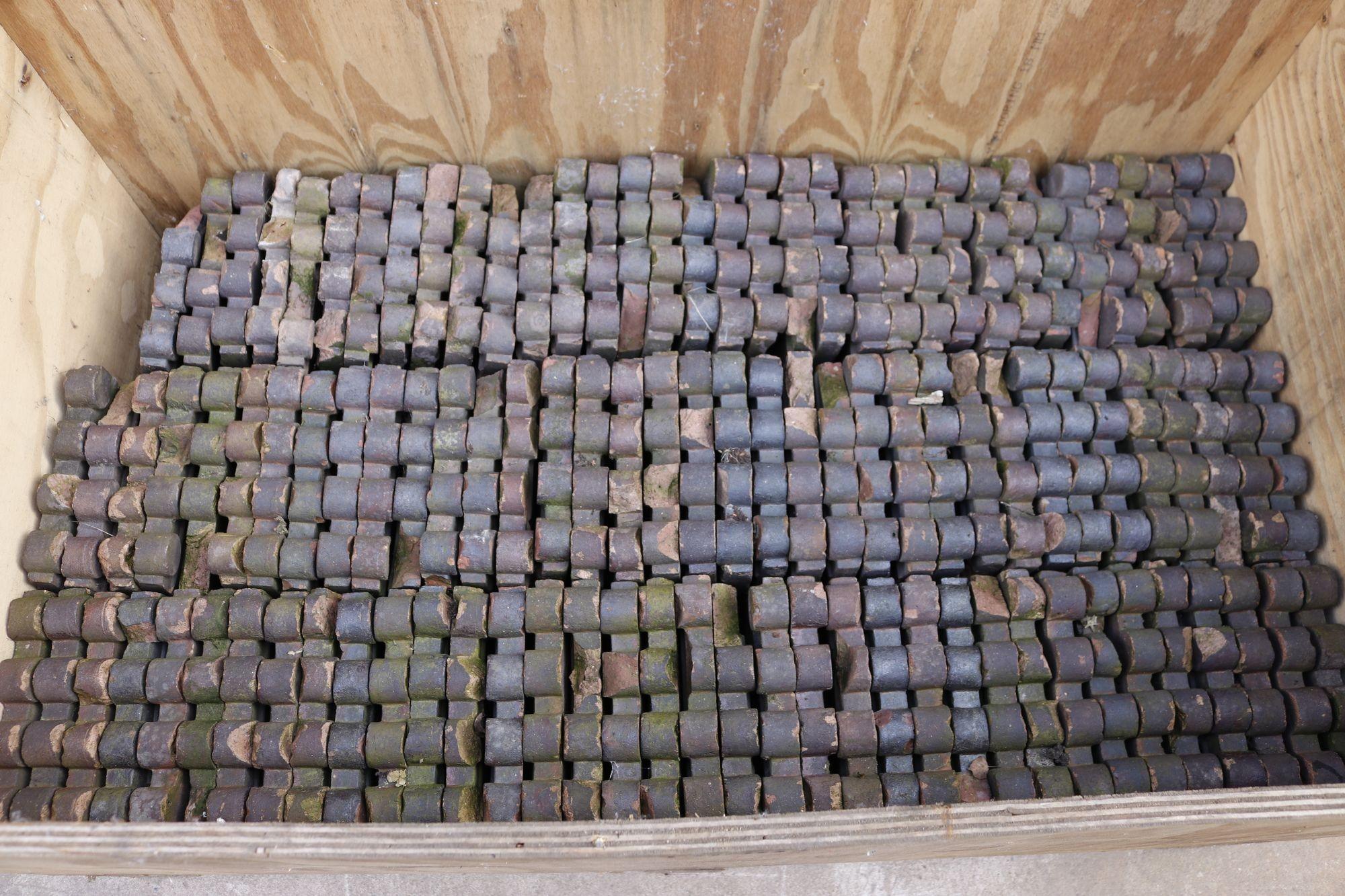 reclaimed victorian edging tiles