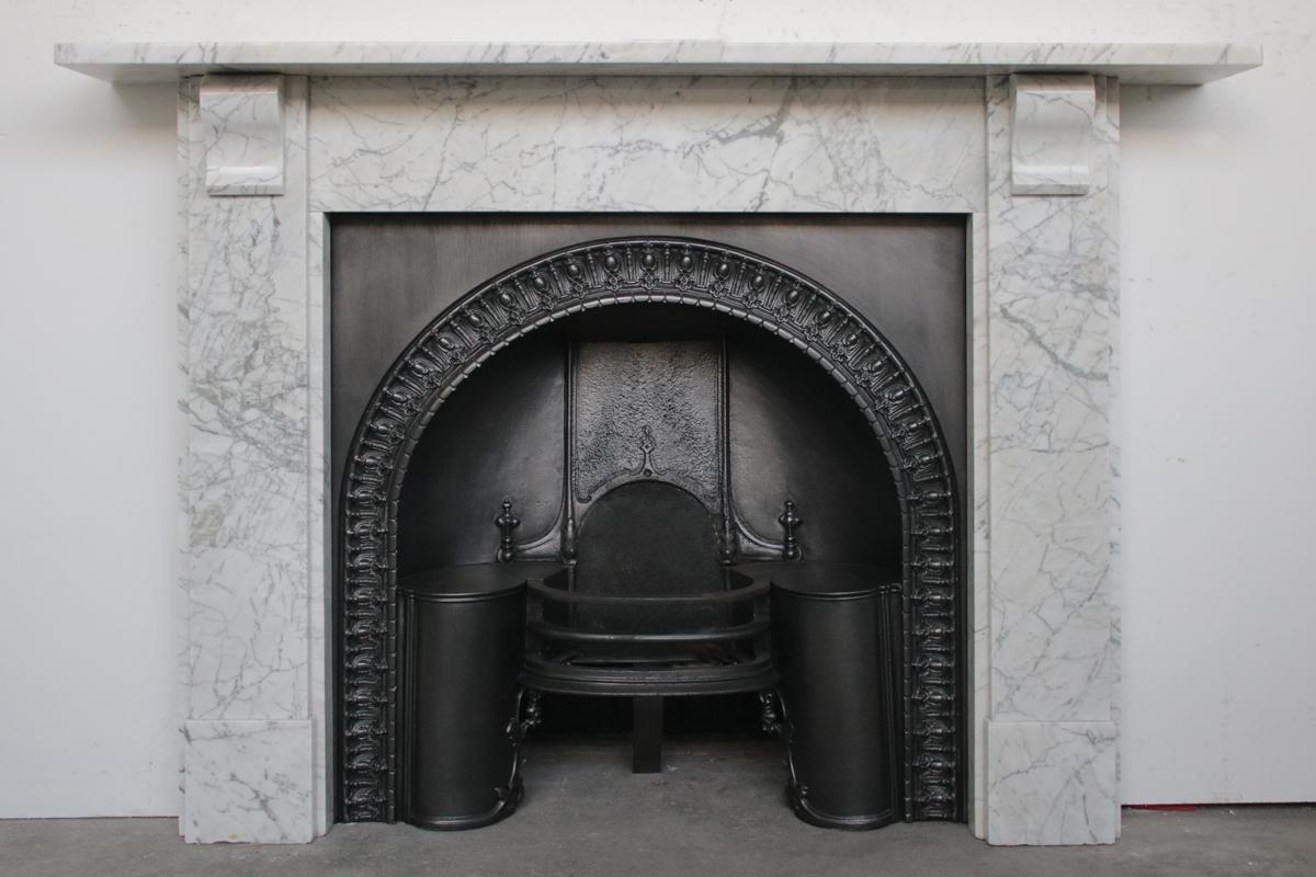 Reclaimed Victorian Carrara Marble Fireplace Surround 3