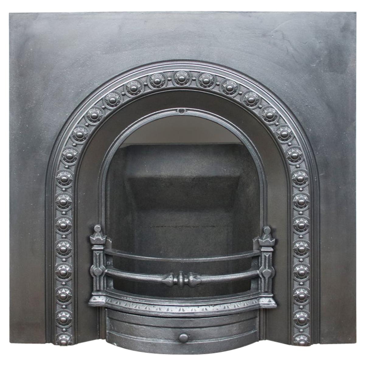 Reclaimed Victorian Cast Iron Arched Fireplace Grate