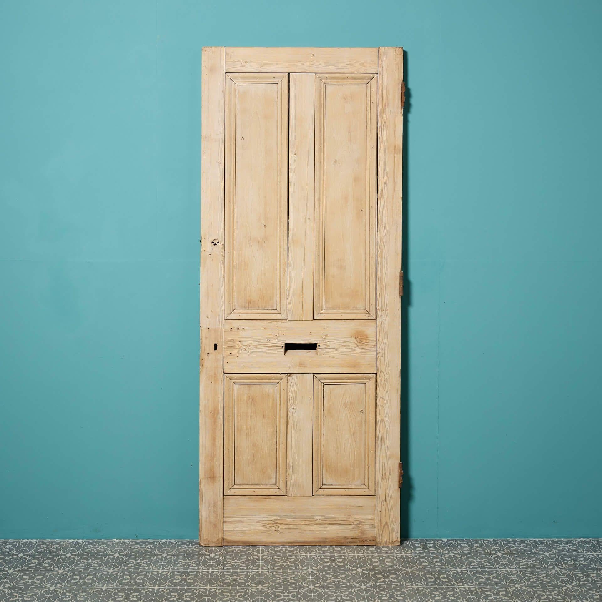 19th Century Reclaimed Victorian Four Panel Front Door For Sale